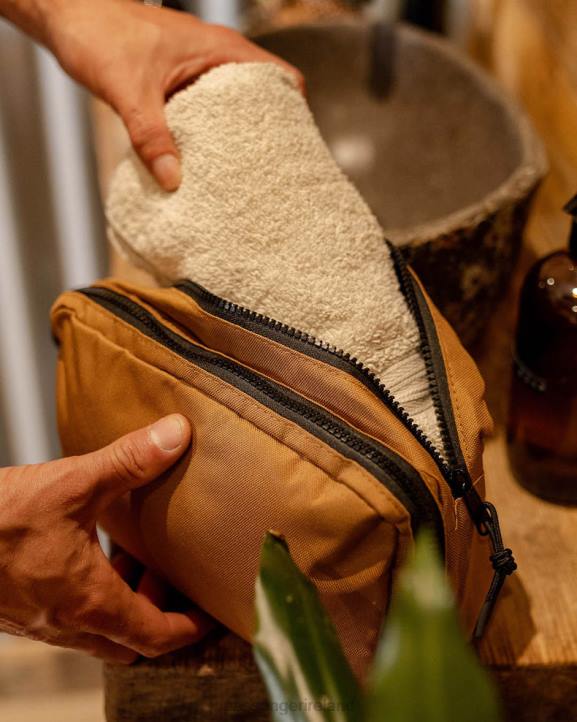 Accessories Passenger 22N8146 Travel Recycled Wash Kit Golden Brown Men Brown