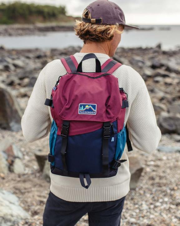 Accessories Passenger 22N8515 Boondocker Recycled 26L Backpack Navy/Burgundy Men Navy