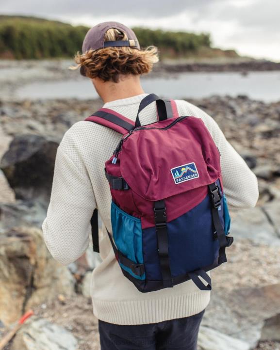 Accessories Passenger 22N8515 Boondocker Recycled 26L Backpack Navy/Burgundy Men Navy