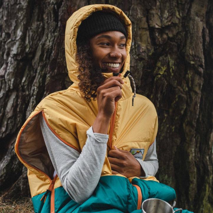 Accessories Passenger 22N81122 Good Times Recycled Sleep Sack Ochre Yellow/Storm Green Men Yellow