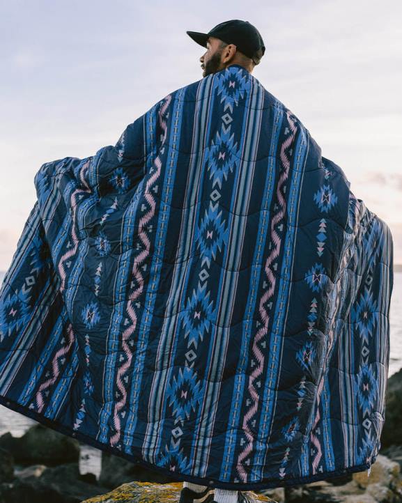 Accessories Passenger 22N8505 Nomadic Recycled Sherpa Blanket Deep Navy Vintage Geo Men Navy