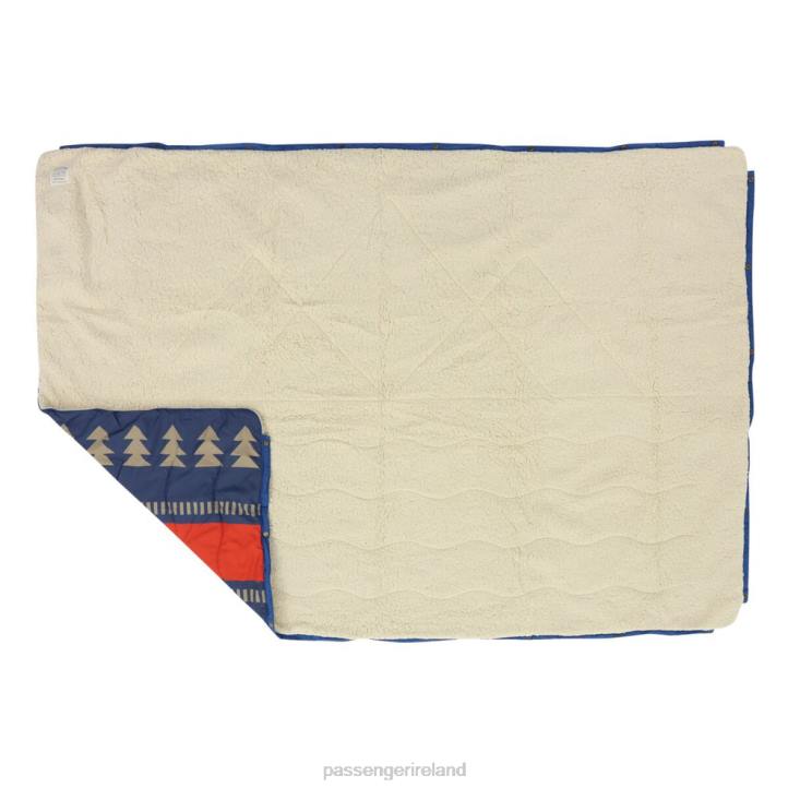 Accessories Passenger 22N8586 Nomadic Recycled Sherpa Blanket Navy/Red Pattern Men Red