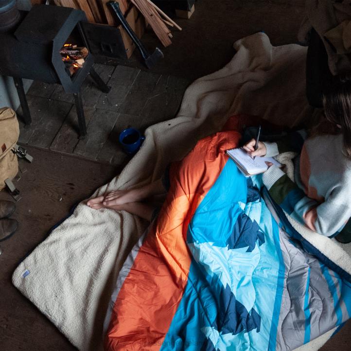 Accessories Passenger 22N8588 Nomadic Recycled Sherpa Blanket Turquoise/Rust Men Turquoise