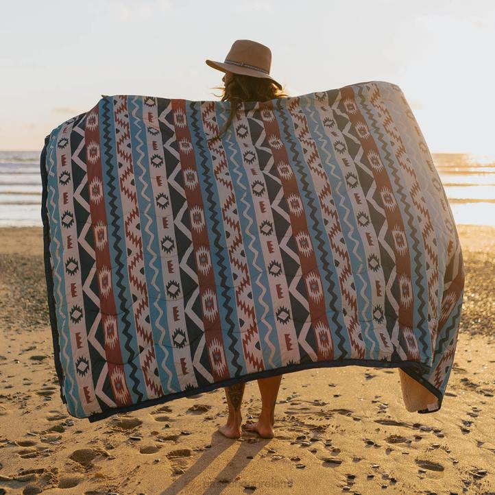 Accessories Passenger 22N8590 Nomadic Recycled Sherpa Blanket Multi Geo Stripe Coral Men Multi
