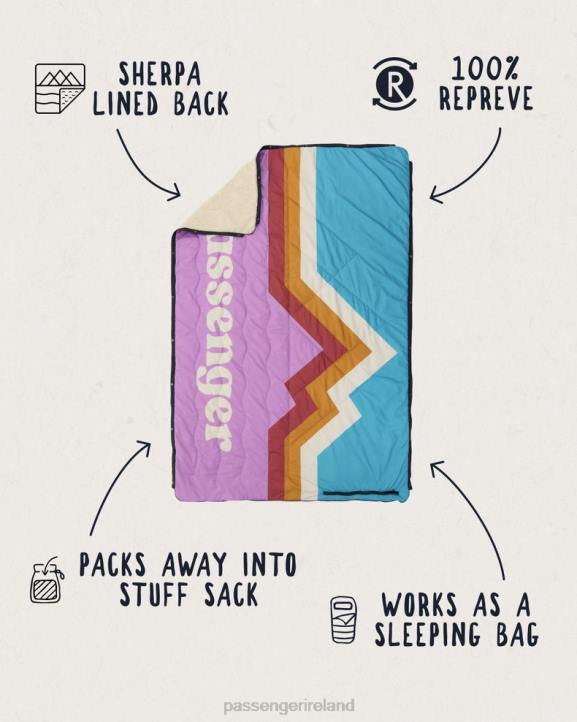 Accessories Passenger 22N8591 Nomadic Recycled Sherpa Blanket Purple Mountain Men Purple