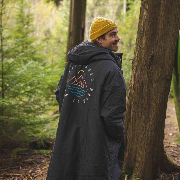 Clothing Passenger 22N810 Nomadic Recycled Sherpa Lined Changing Robe Black Men Black