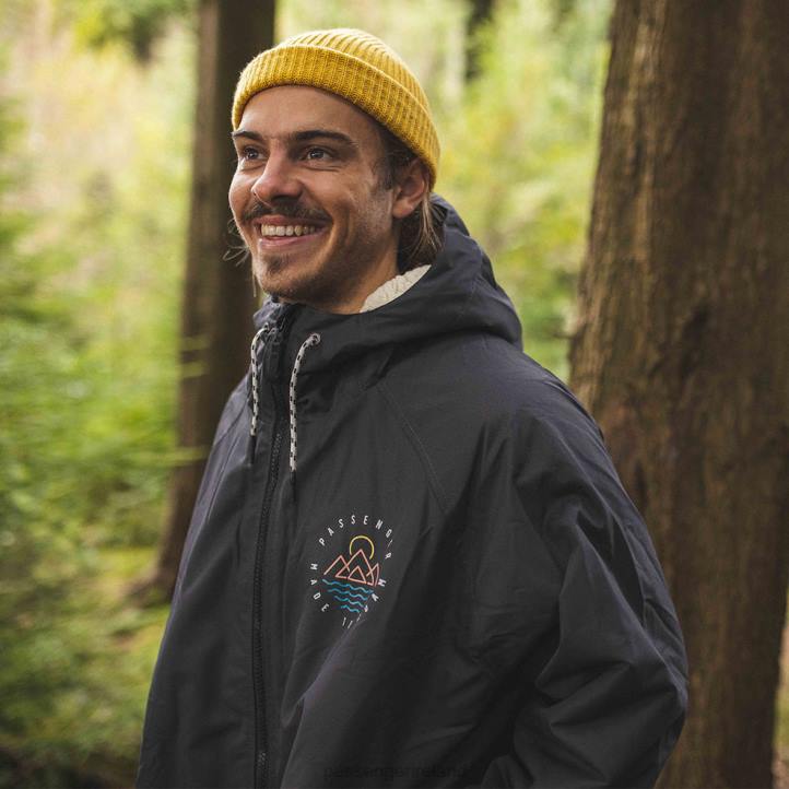 Clothing Passenger 22N810 Nomadic Recycled Sherpa Lined Changing Robe Black Men Black