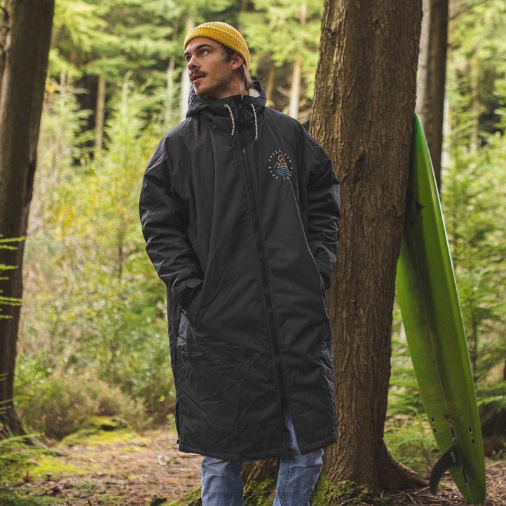 Clothing Passenger 22N810 Nomadic Recycled Sherpa Lined Changing Robe Black Men Black