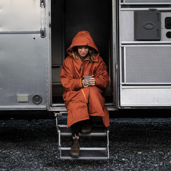 Clothing Passenger 22N8647 Escapism Recycled Sherpa Lined Changing Robe Rust Men Rust