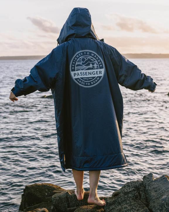 Clothing Passenger 22N87 Waves Recycled Sherpa Lined Changing Robe Rich Navy Men Navy