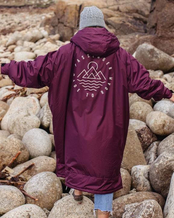 Clothing Passenger 22N89 Escapism Recycled Sherpa Lined Changing Robe Wine Men Wine