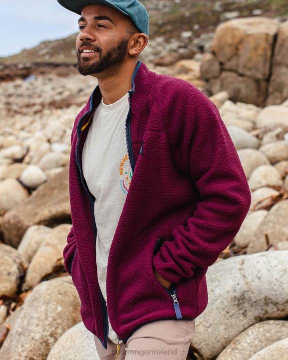 Clothing Passenger 22N825 Tripper Recycled Sherpa Full Zip Fleece Wine Men Wine