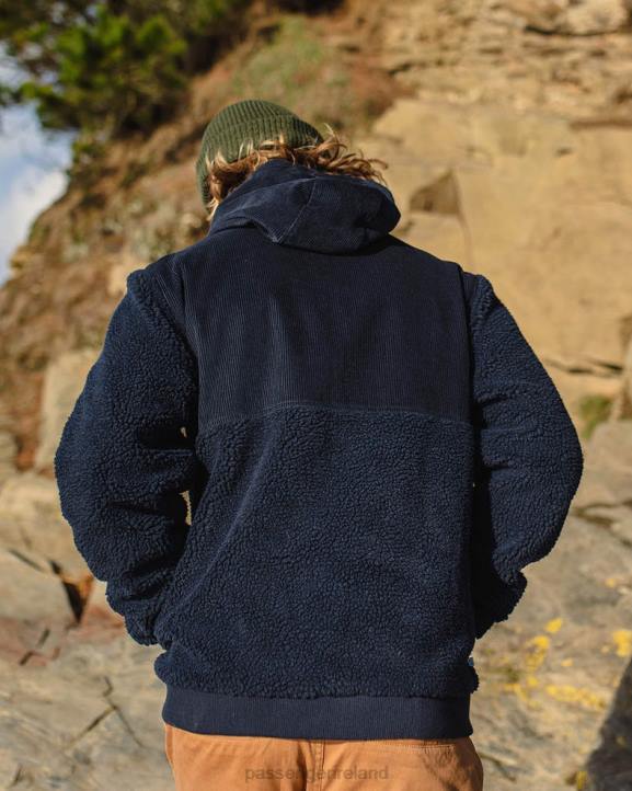 Clothing Passenger 22N827 Adventure Recycled Deep-Pile Sherpa Fleece Deep Navy Men Navy