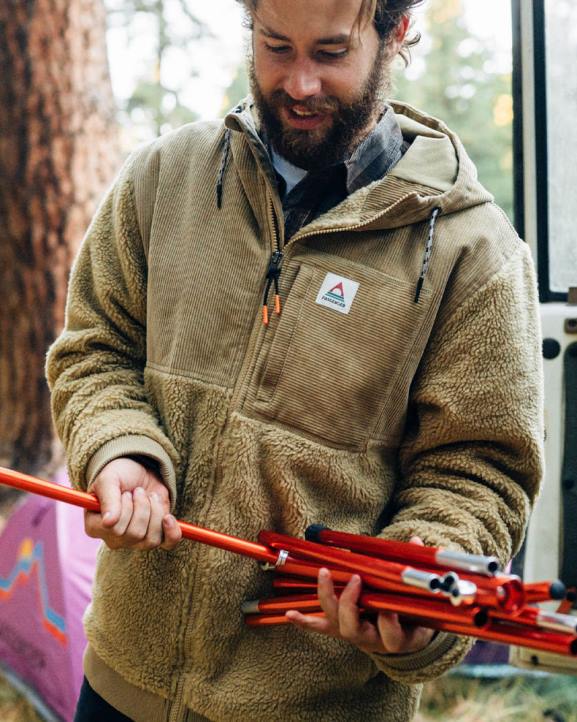 Clothing Passenger 22N829 Adventure Recycled Deep-Pile Sherpa Fleece Biscuit Men Biscuit