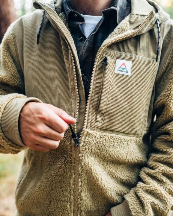 Clothing Passenger 22N829 Adventure Recycled Deep-Pile Sherpa Fleece Biscuit Men Biscuit