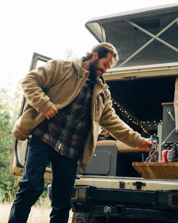 Clothing Passenger 22N829 Adventure Recycled Deep-Pile Sherpa Fleece Biscuit Men Biscuit