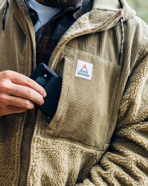 Clothing Passenger 22N829 Adventure Recycled Deep-Pile Sherpa Fleece Biscuit Men Biscuit