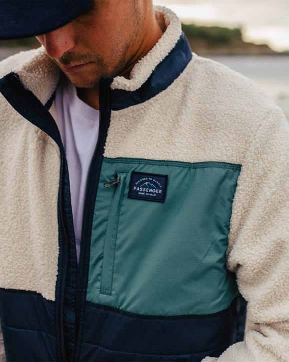 Clothing Passenger 22N831 Born Explorer Recycled Polar-Lined Sherpa Fleece Birch Men Birch