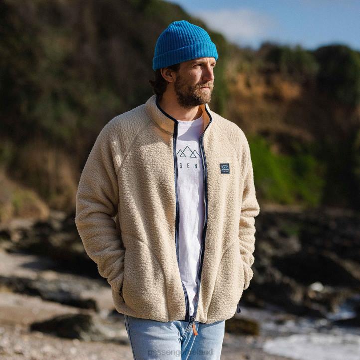 Clothing Passenger 22N832 Tripper Full Zip Recycled Sherpa Fleece Oatmeal Men Oatmeal