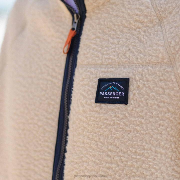Clothing Passenger 22N832 Tripper Full Zip Recycled Sherpa Fleece Oatmeal Men Oatmeal