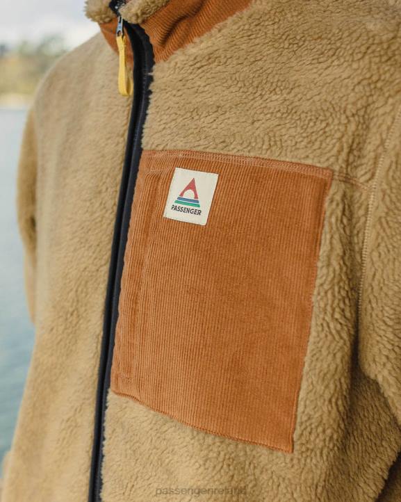 Clothing Passenger 22N834 Trekker Recycled Deep-Pile Sherpa Fleece Biscuit Men Biscuit