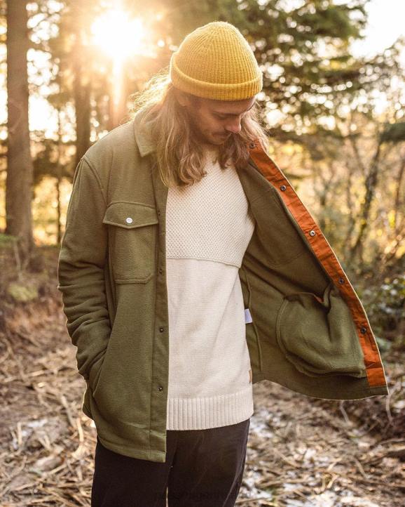 Clothing Passenger 22N836 Maple Recycled Polar Fleece Shirt Khaki Men Khaki