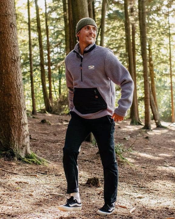 Clothing Passenger 22N840 Oceanside Recycled Polar-Lined Sherpa Fleece Dusty Lilac Men Lilac