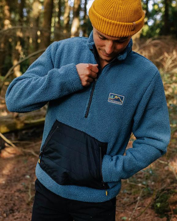 Clothing Passenger 22N844 Oceanside Recycled Polar-Lined Sherpa Fleece Blue Steel Men Blue