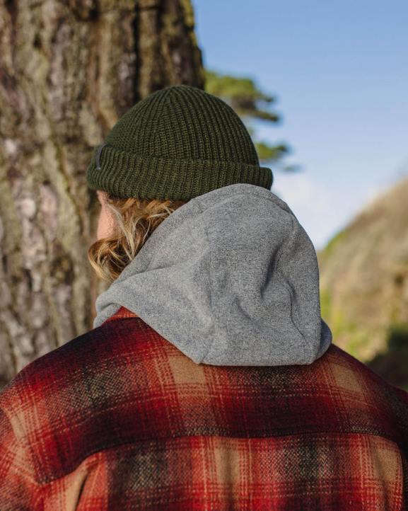 Clothing Passenger 22N8483 Snowdrift Recycled Polar Fleece Hood Grey Marl Men Grey