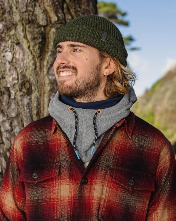 Clothing Passenger 22N8483 Snowdrift Recycled Polar Fleece Hood Grey Marl Men Grey