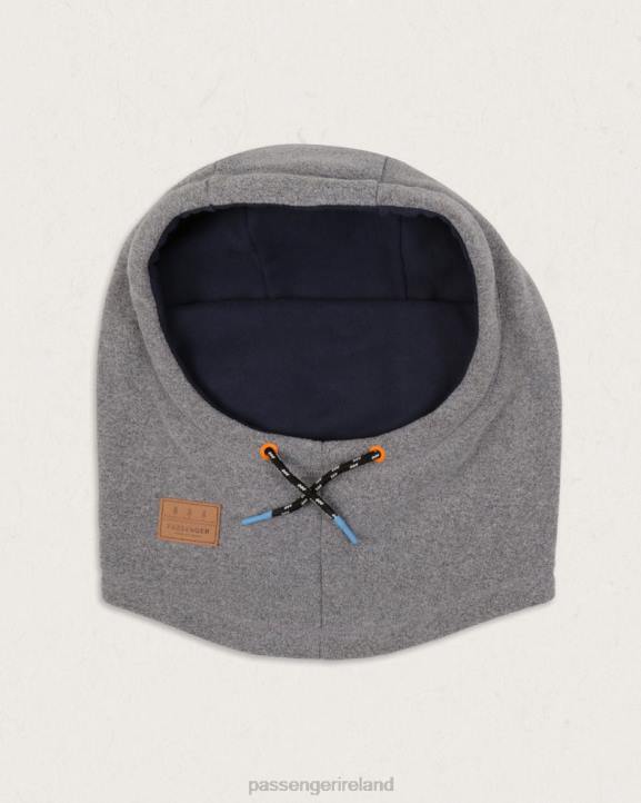 Clothing Passenger 22N8483 Snowdrift Recycled Polar Fleece Hood Grey Marl Men Grey