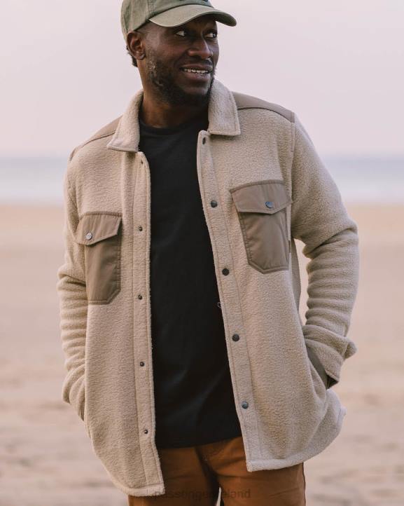 Clothing Passenger 22N856 Spruce Recycled Sherpa Fleece Shirt Oatmeal Men Oatmeal