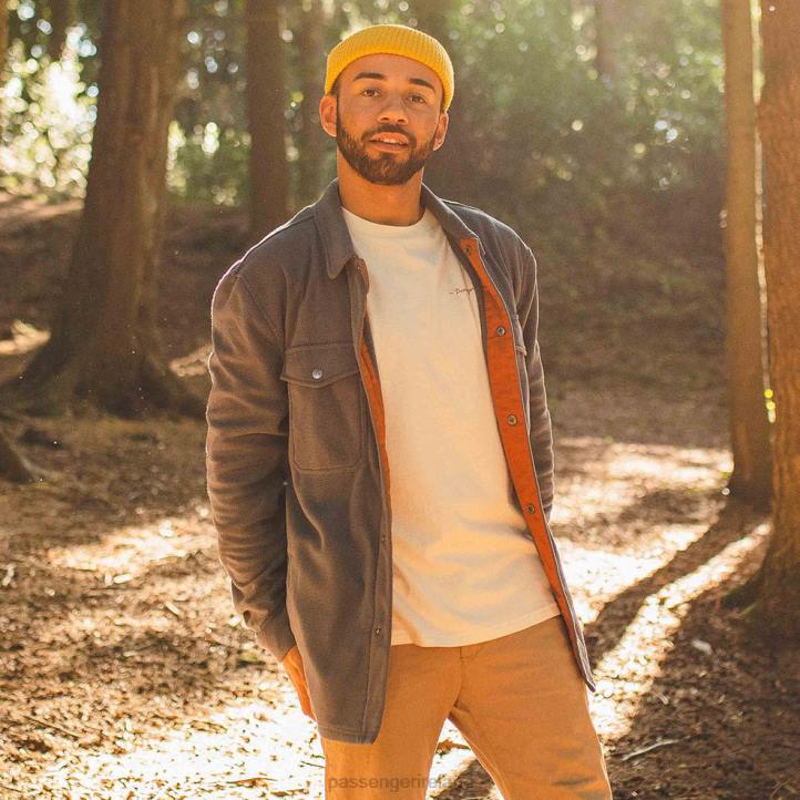 Clothing Passenger 22N858 Maple Recycled Polar Fleece Shirt Turbulence Grey Men Grey