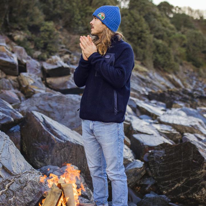 Clothing Passenger 22N861 Offgrid 1/4 Zip Recycled Sherpa Fleece Navy Men Navy