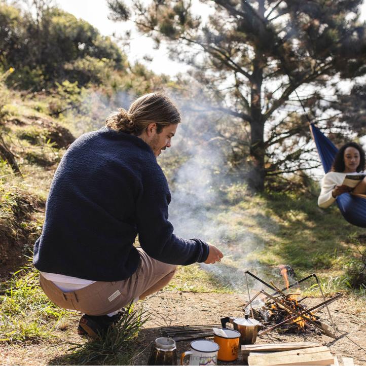 Clothing Passenger 22N863 Tripper Full Zip Recycled Sherpa Fleece Navy Men Navy