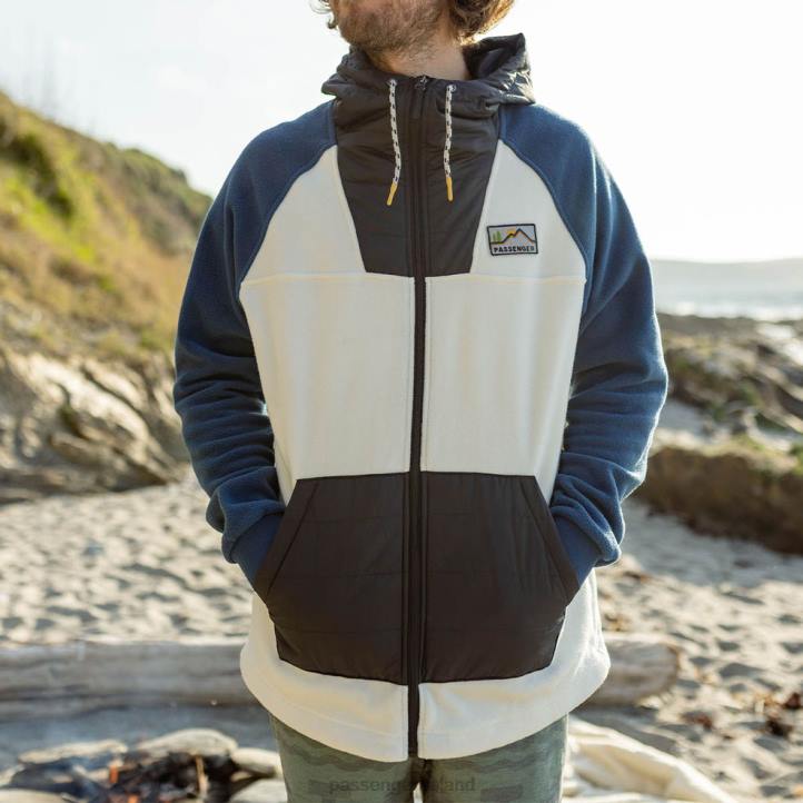 Clothing Passenger 22N864 Timber Recycled Polar Full Zip Fleece Egret Men Egret