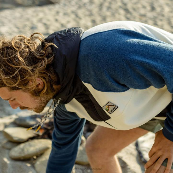 Clothing Passenger 22N864 Timber Recycled Polar Full Zip Fleece Egret Men Egret