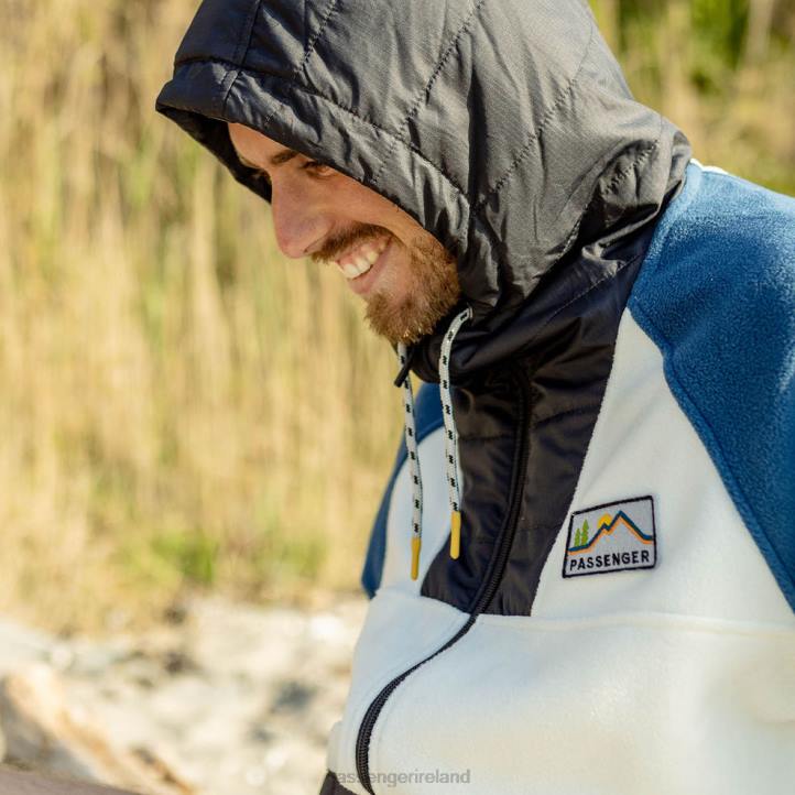 Clothing Passenger 22N864 Timber Recycled Polar Full Zip Fleece Egret Men Egret