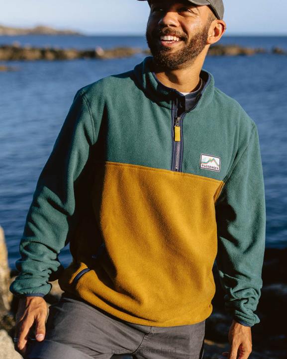 Clothing Passenger 22N873 Set Off Recycled Polar 1/4 Zip Fleece Deep Ocean Men Ocean