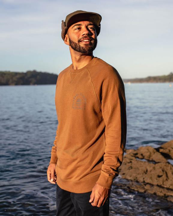 Clothing Passenger 22N8101 Evenfall Recycled Cotton Sweatshirt Rubber Men Rubber