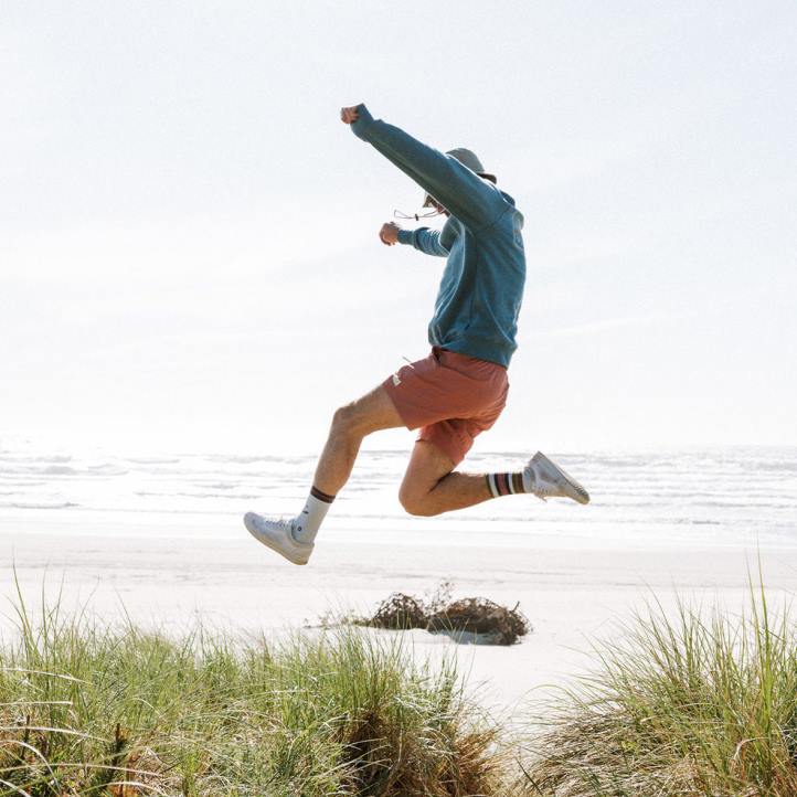 Clothing Passenger 22N8102 Made To Roam Recycled Sweatshirt Niagra Blue Marl Men Blue