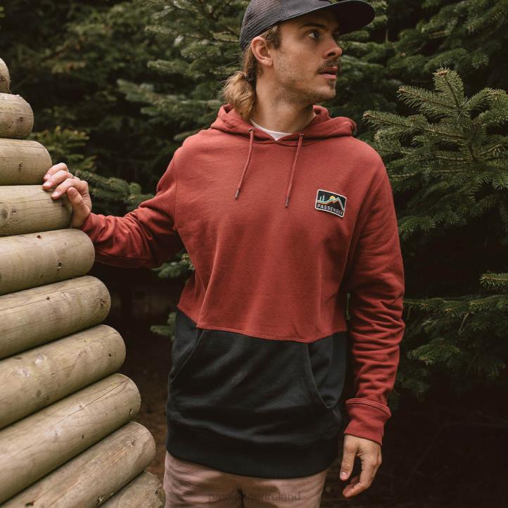 Clothing Passenger 22N8111 Paramount Recycled Cotton Hoodie Russet Men Russet