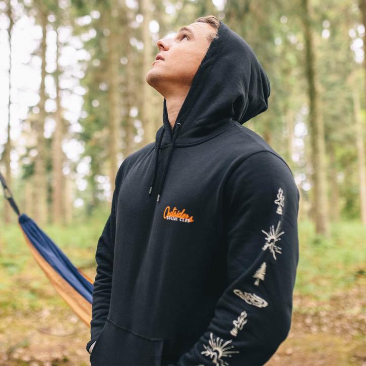 Clothing Passenger 22N8117 Osc Recycled Cotton Hoodie Black Men Black