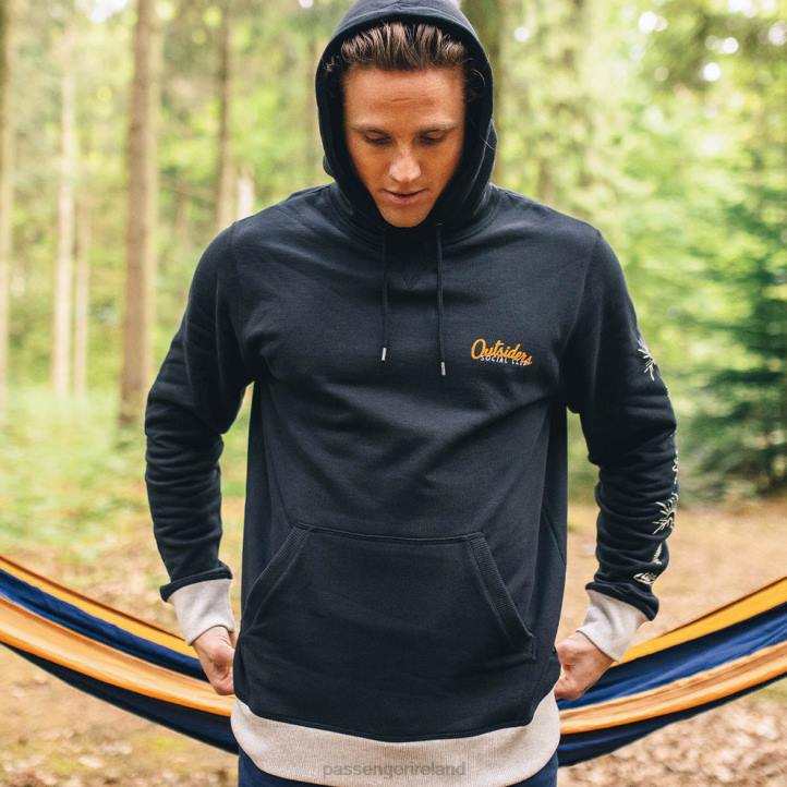 Clothing Passenger 22N8117 Osc Recycled Cotton Hoodie Black Men Black