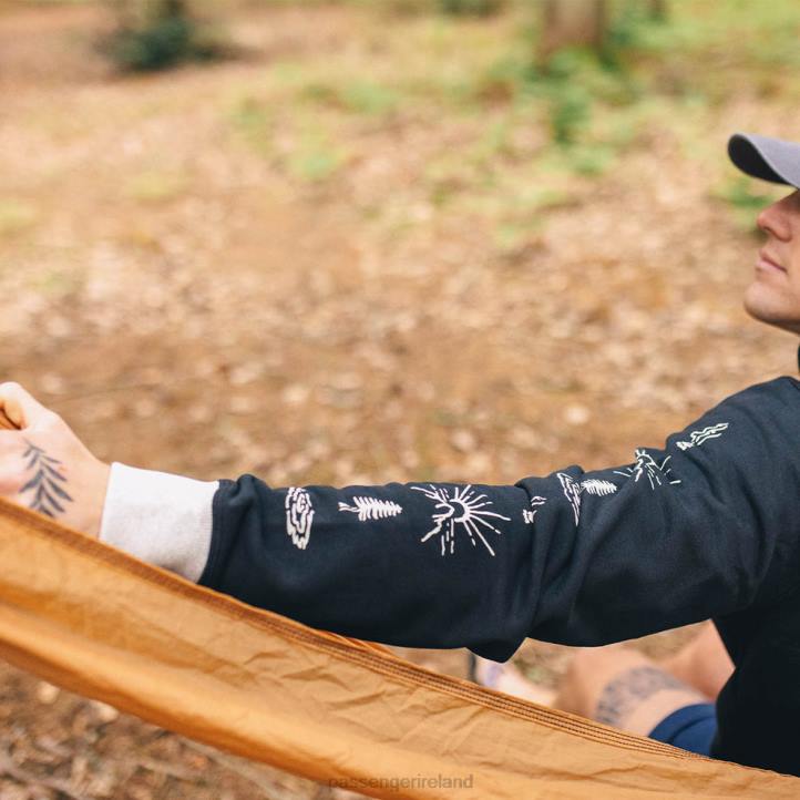 Clothing Passenger 22N8117 Osc Recycled Cotton Hoodie Black Men Black