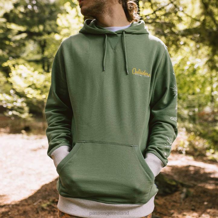 Clothing Passenger 22N8118 Osc Recycled Cotton Hoodie Dark Ivy Men Ivy