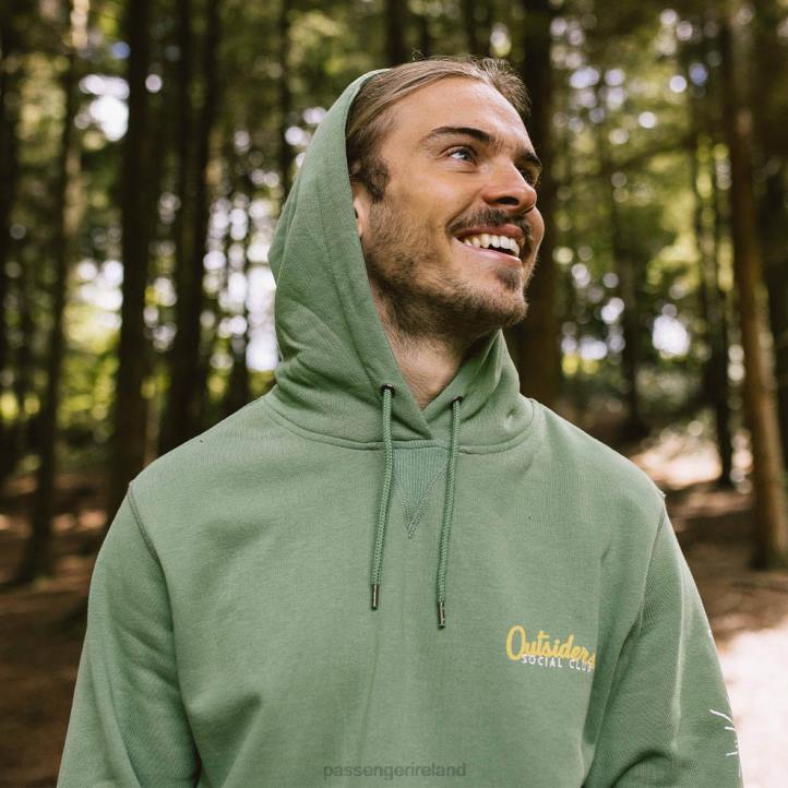 Clothing Passenger 22N8118 Osc Recycled Cotton Hoodie Dark Ivy Men Ivy