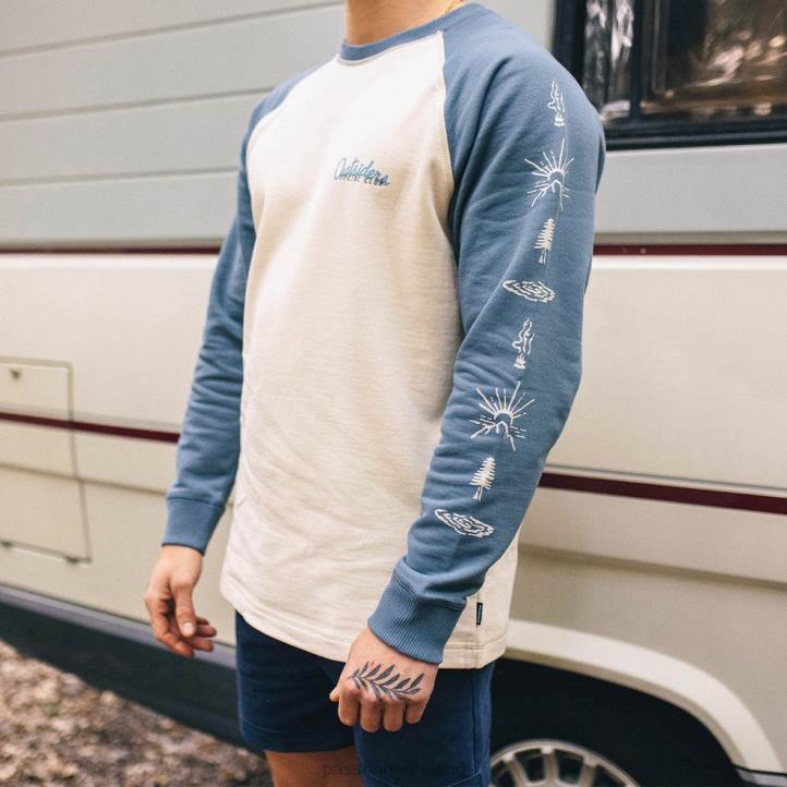 Clothing Passenger 22N8119 Osc Recycled Cotton Sweatshirt Birch Men Birch