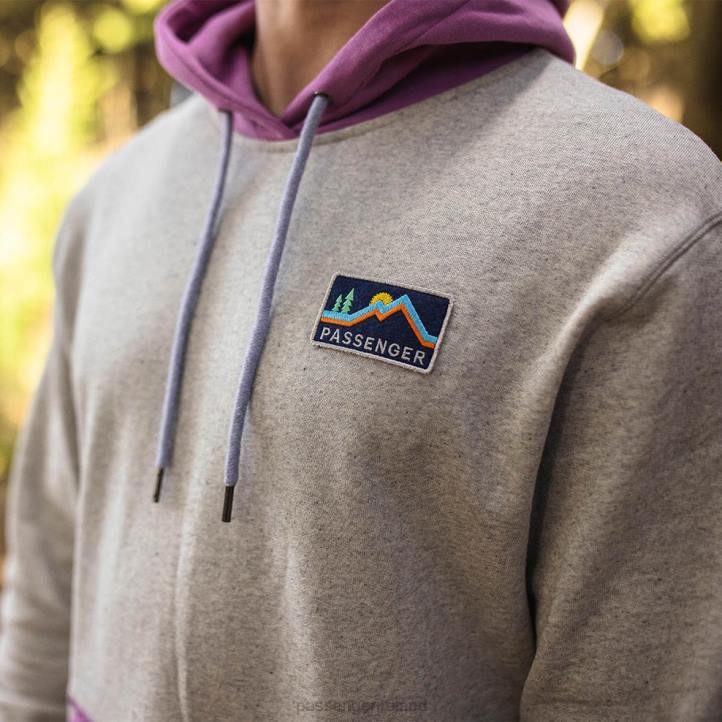Clothing Passenger 22N8121 Alp Recycled Cotton Hoodie Grey Marl Men Grey