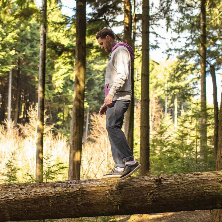 Clothing Passenger 22N8121 Alp Recycled Cotton Hoodie Grey Marl Men Grey